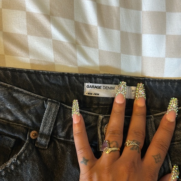 Garage black denim mom jeans - Picture 7 of 10